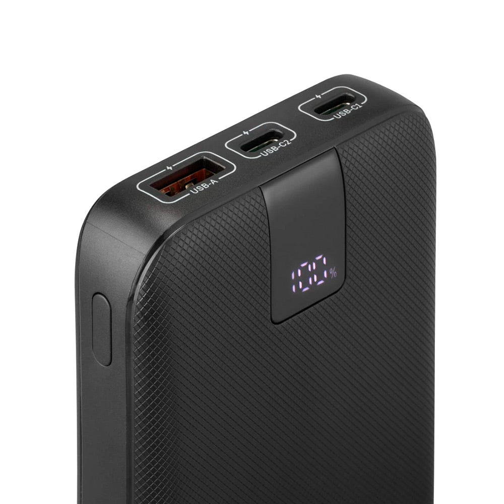 Powerbank 20000mAh USB-A 1 Porta + USB-C 2 Portas Cinza