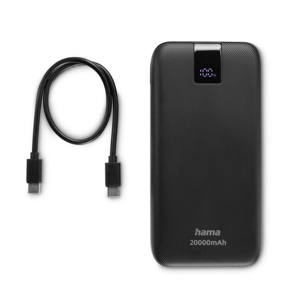 Powerbank 20000mAh USB-A 1 Porta + USB-C 2 Portas Cinza