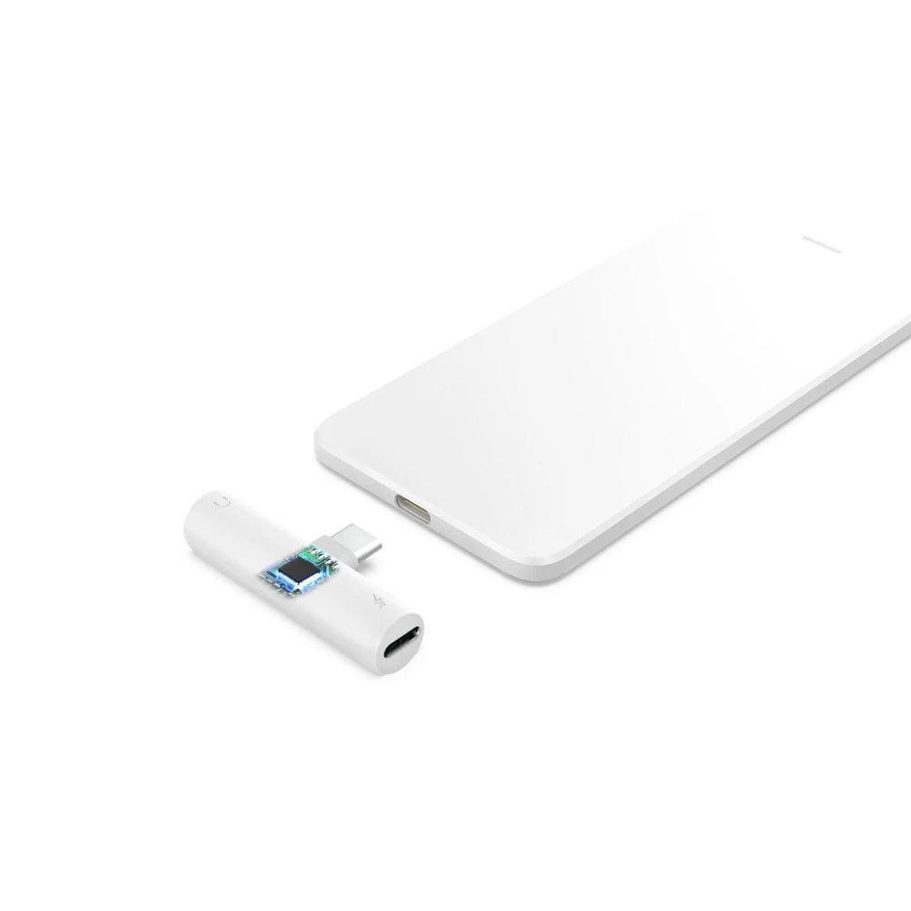 Adaptador Áudio/Carregador USB-C para Jack 3,5mm Branco