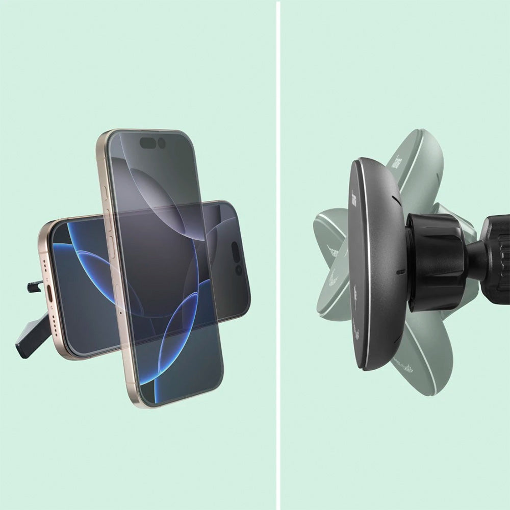 Carregador Wireless Qi2 15W com Suporte Automóvel Preto