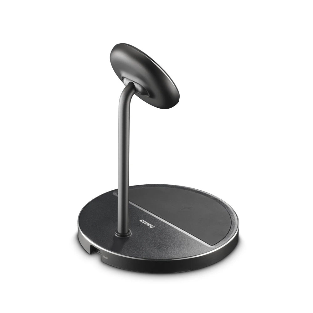 Carregador Wireless Qi2 15W com Suporte 2 em 1 Preto