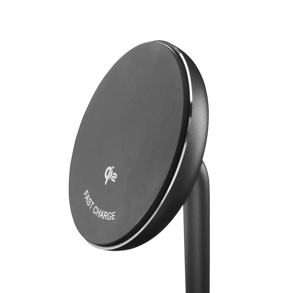 Carregador Wireless Qi2 15W com Suporte 2 em 1 Preto