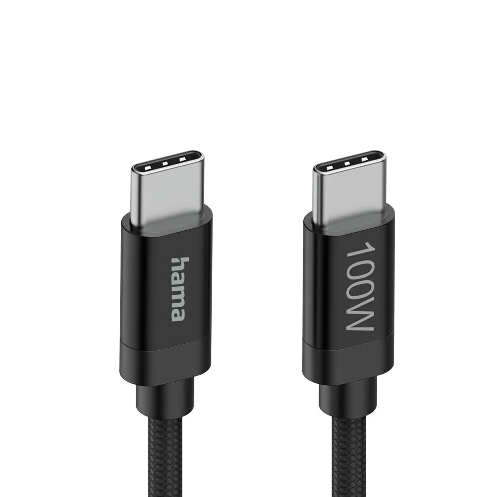 Cabo USB-C 2.0 Macho/USB-C Macho 100W Fabric 1,2m Preto