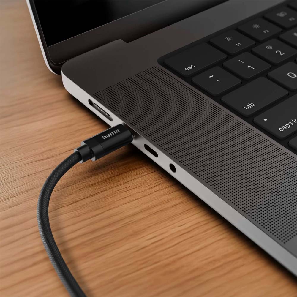 Cabo USB-C 2.0 Macho/USB-C Macho 100W Fabric 1,2m Preto