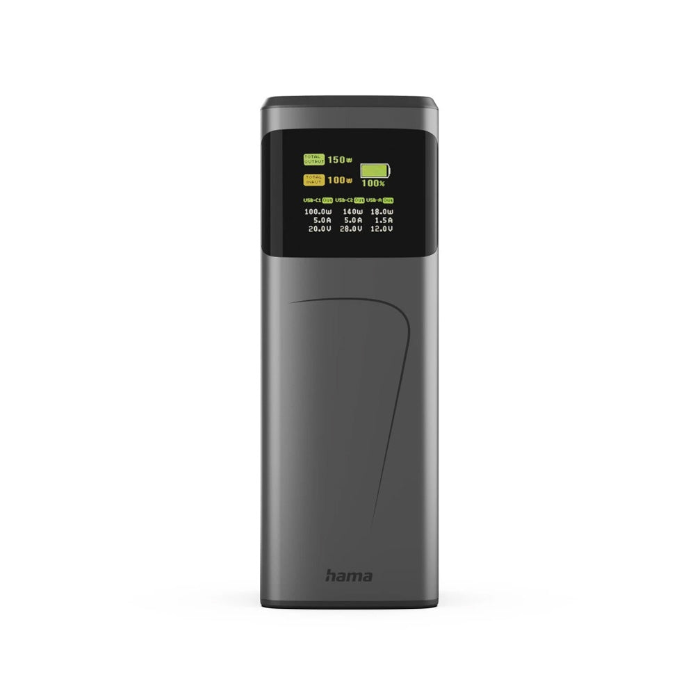Powerbank 24000mAh USB-C 2 Portas + USB-A High Power Cinza