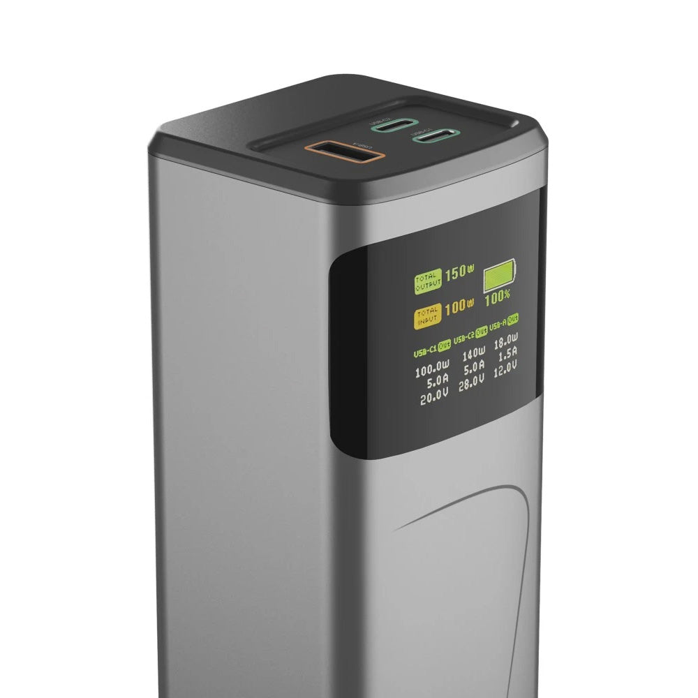 Powerbank 24000mAh USB-C 2 Portas + USB-A High Power Cinza