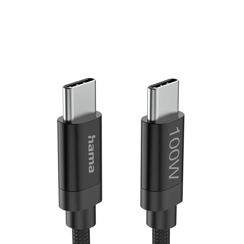 Cabo USB-C 2.0 Macho/USB-C Macho 100W Fabric 3m Preto