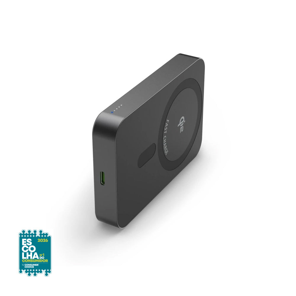 Powerbank 10000mAh Qi2 Magnético Cinza
