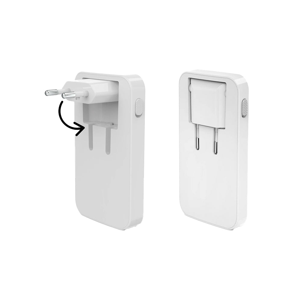 Carregador USB-C 2 Portas + USB-A 1 Porta 65W Rápido Branco