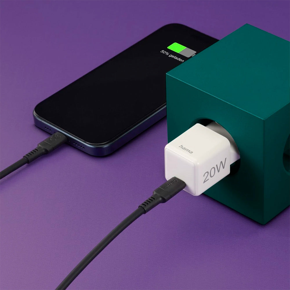 Carregador USB-C 20W Super Mini-Charger Branco
