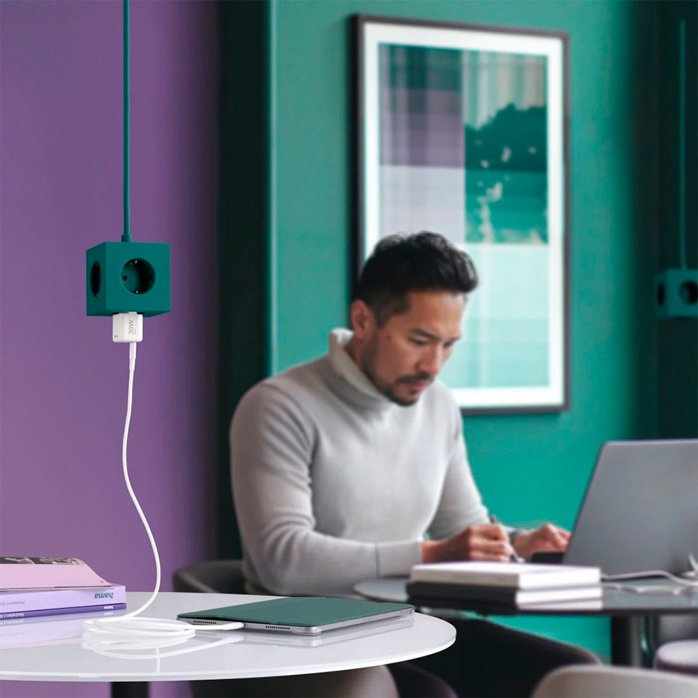 Carregador USB-C PD/QC 30W Super Mini-Charger Branco