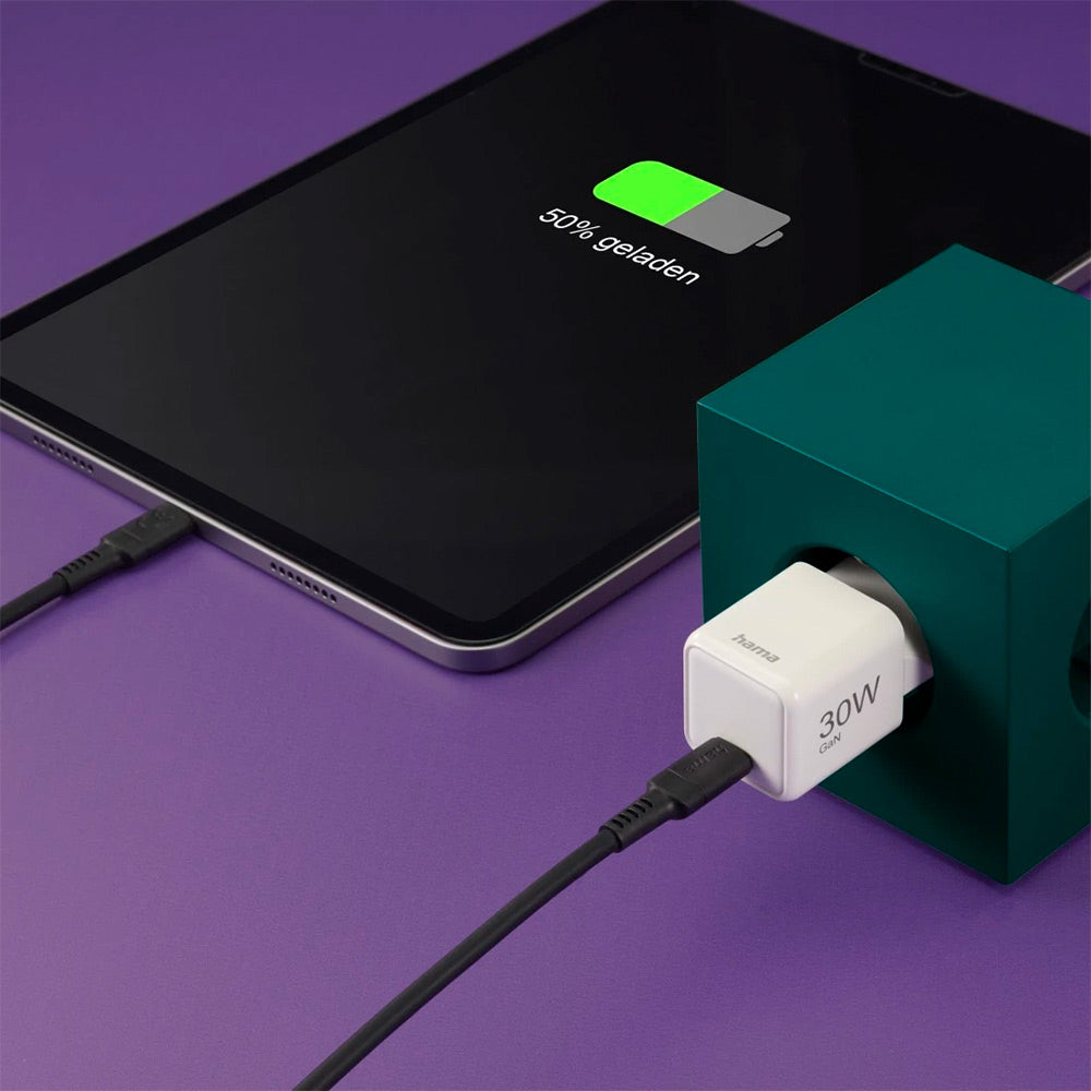 Carregador USB-C PD/QC 30W Super Mini-Charger Branco