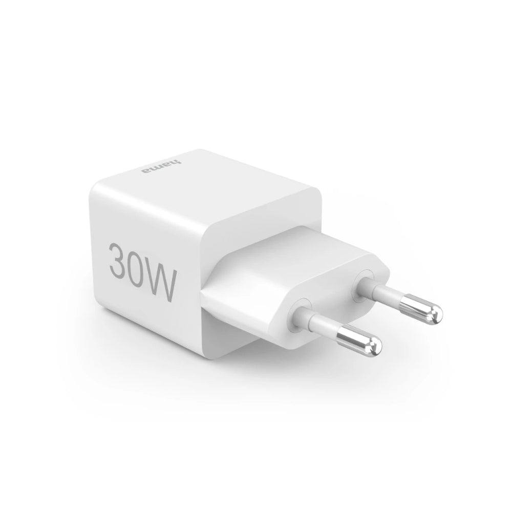 Carregador USB-C + USB-A 30W Rápido Mini-charger Branco