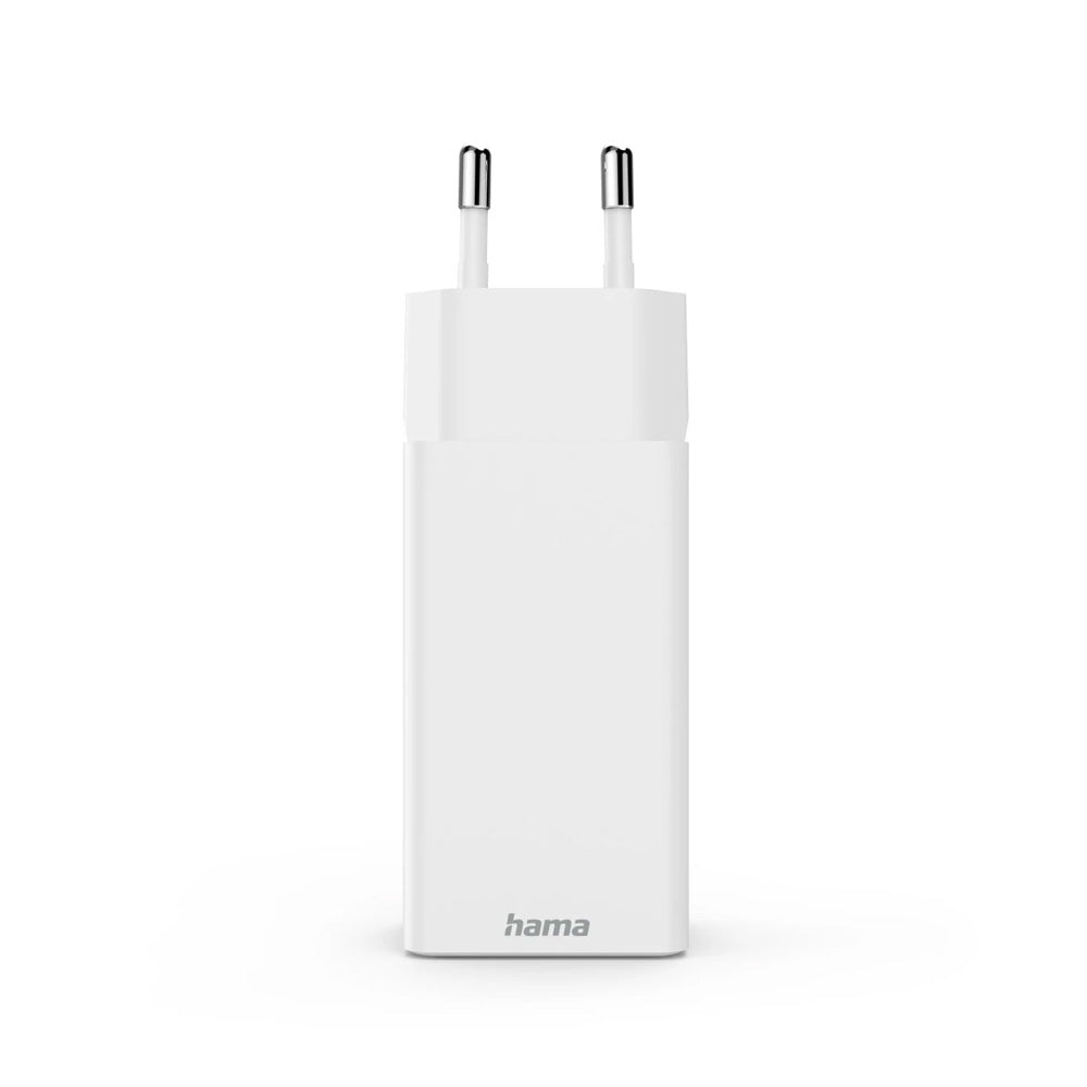 Carregador USB-C 2 Portas + USB-A GaN 65W Branco