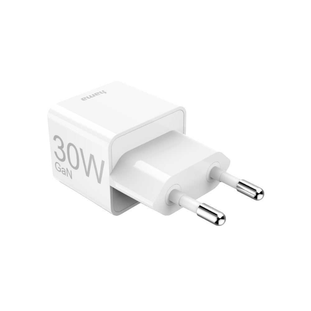 Carregador USB-C PD/QC/GaN 30W Rápido Mini-charger Branco