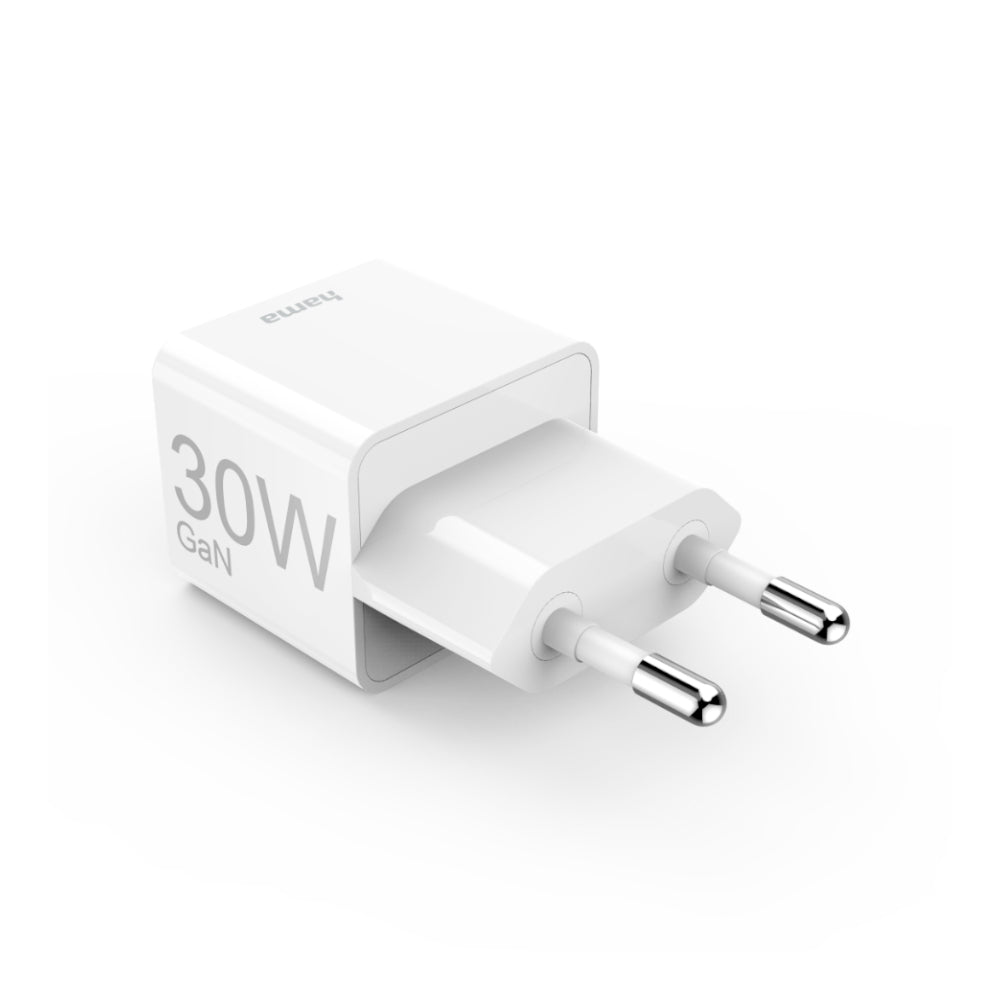 Carregador USB-C PD/QC/GaN 30W Rápido Mini-charger Branco
