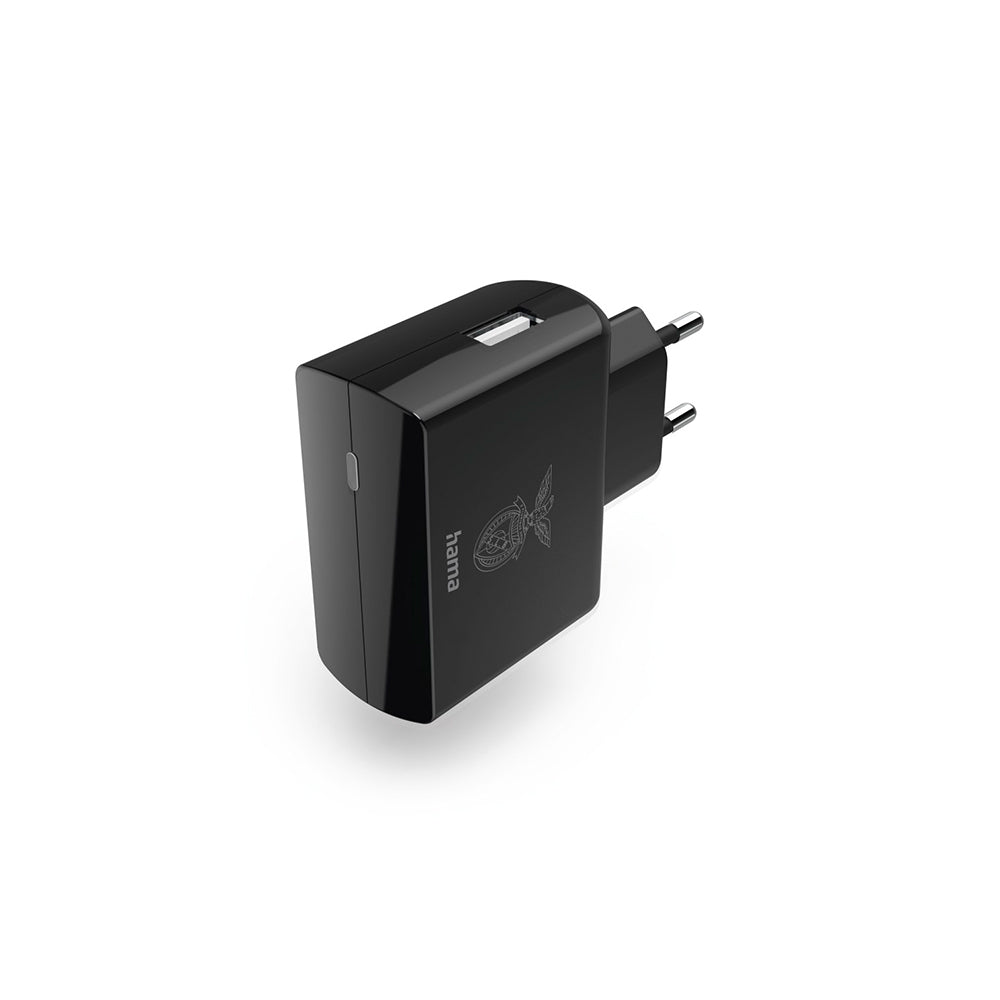 Carregador USB-A 12W Socket Benfica Preto