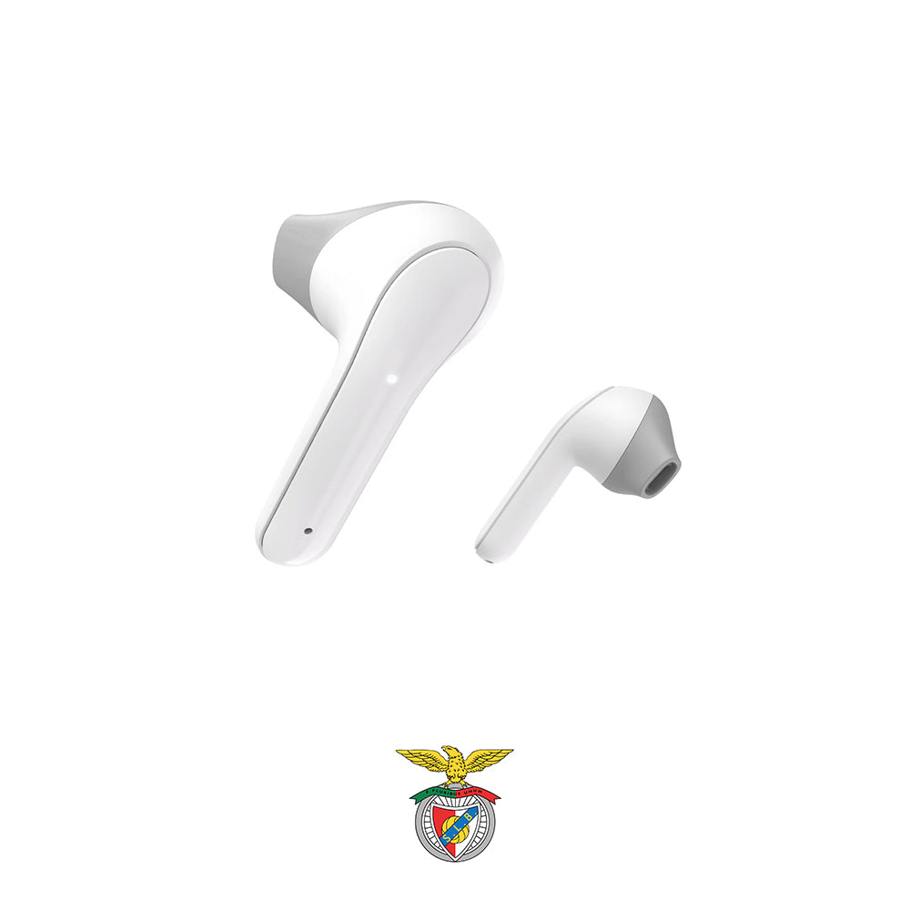 Auriculares Bluetooth Earbuds Freedom Light Benfica Branco