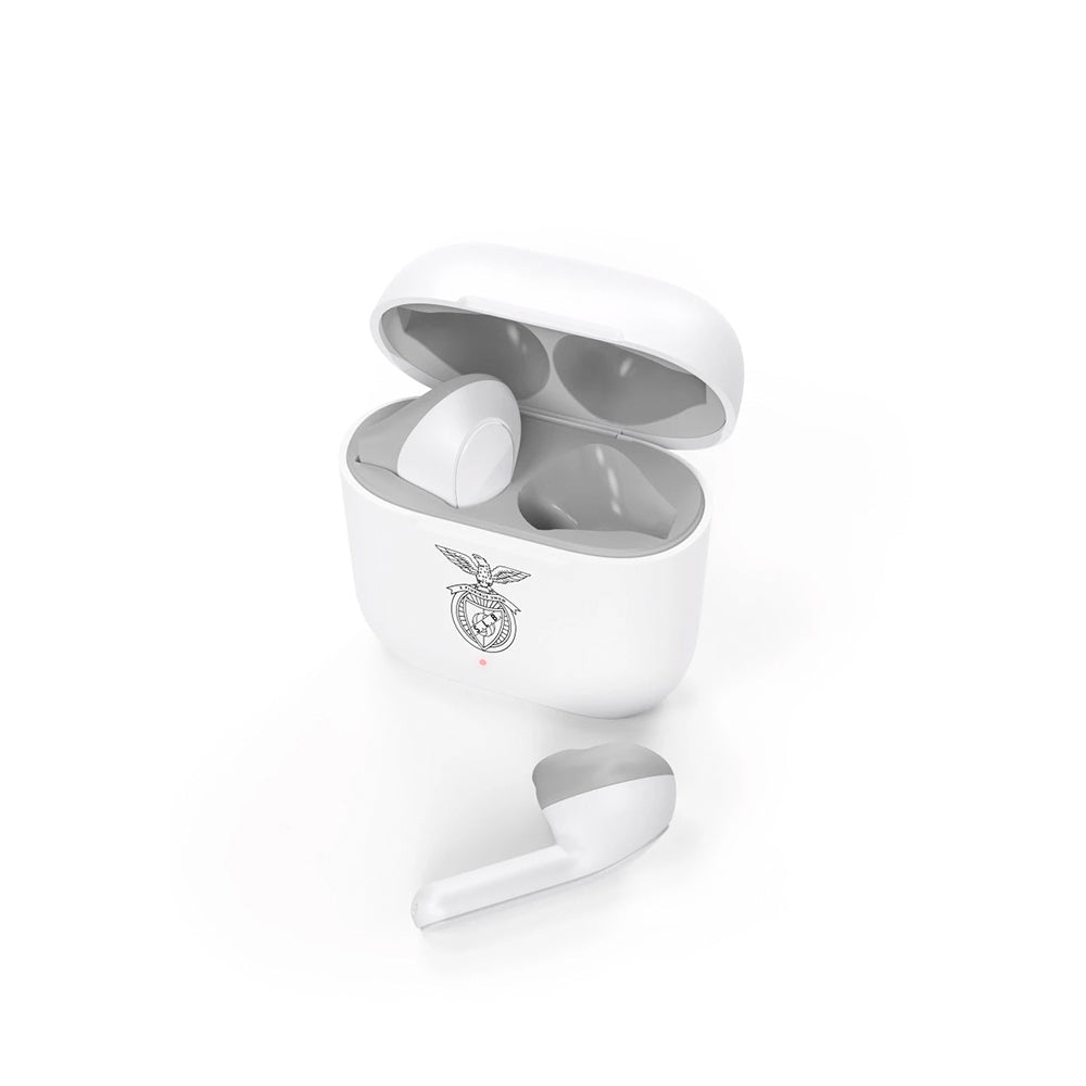 Auriculares Bluetooth Earbuds Freedom Light Benfica Branco