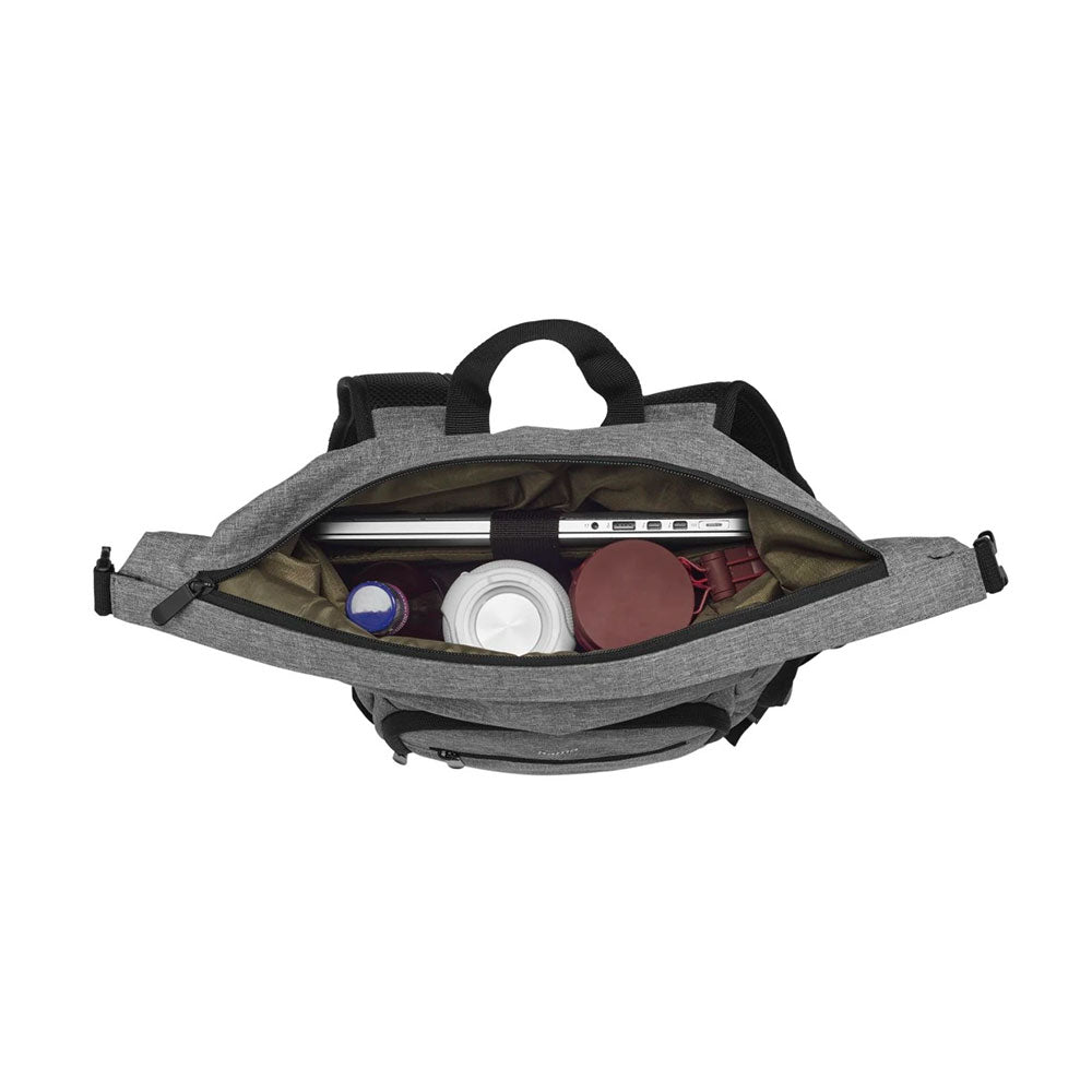 Mochila Portátil 15.6 Roll-Top Terra USB Cinza
