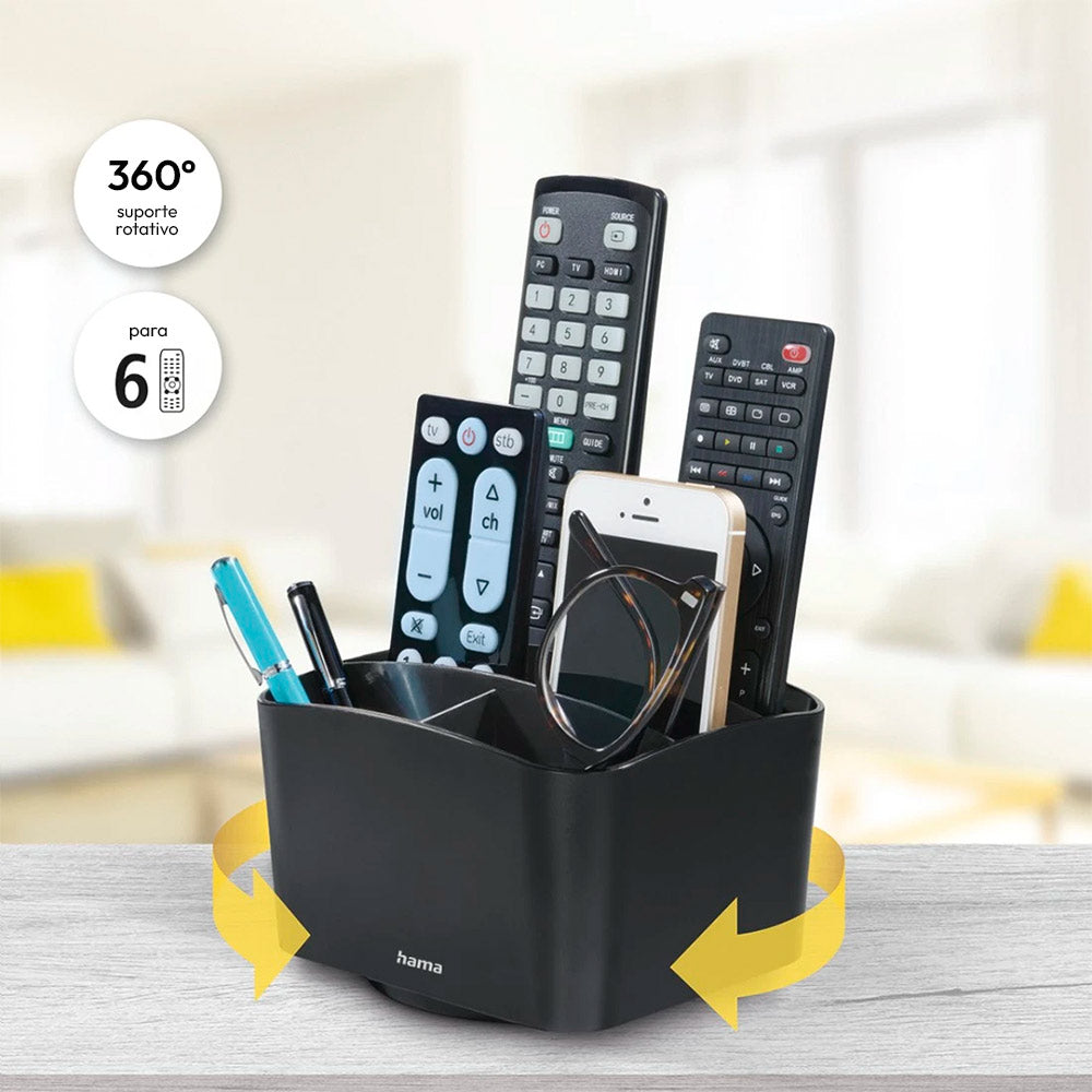 Suporte Rotativo Universal para Comandos Preto