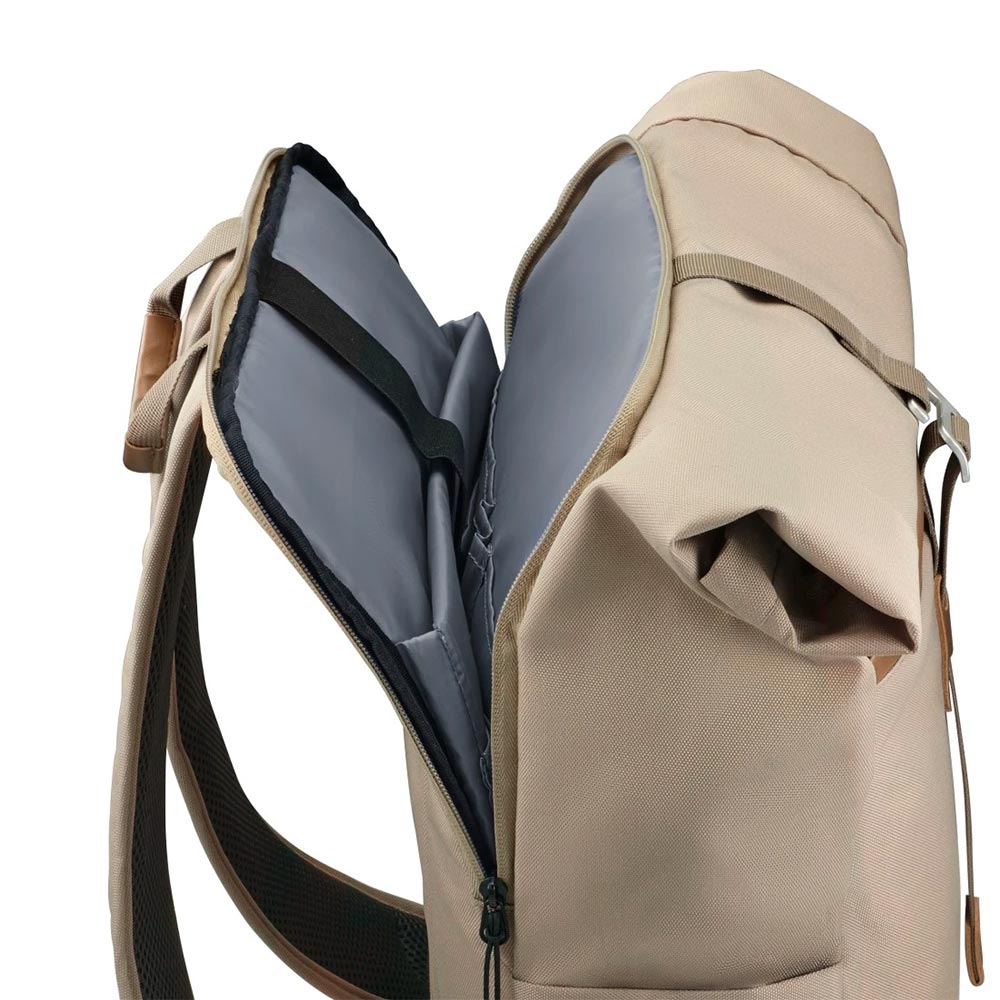 Mochila Portátil 16.2 Roll-Top Silvan Bege