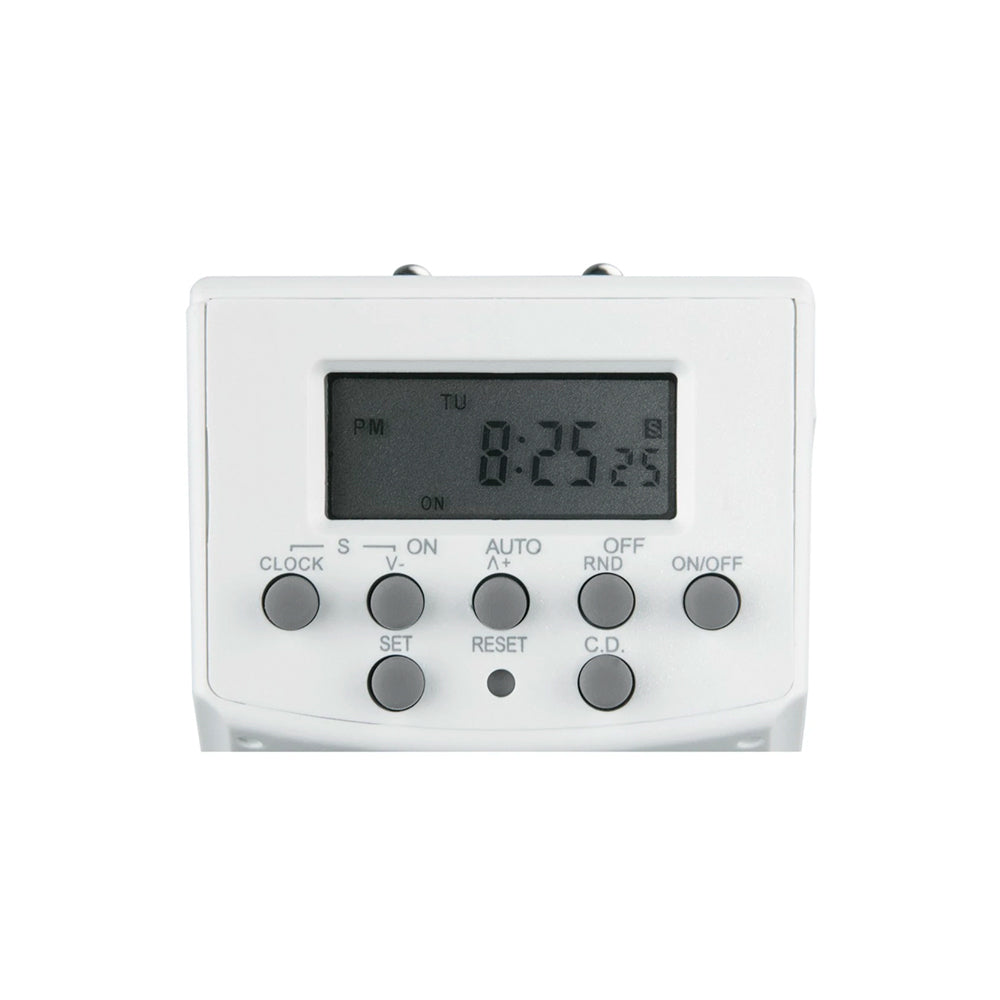 Tomada Temporizador Digital Semanal 250V Branco