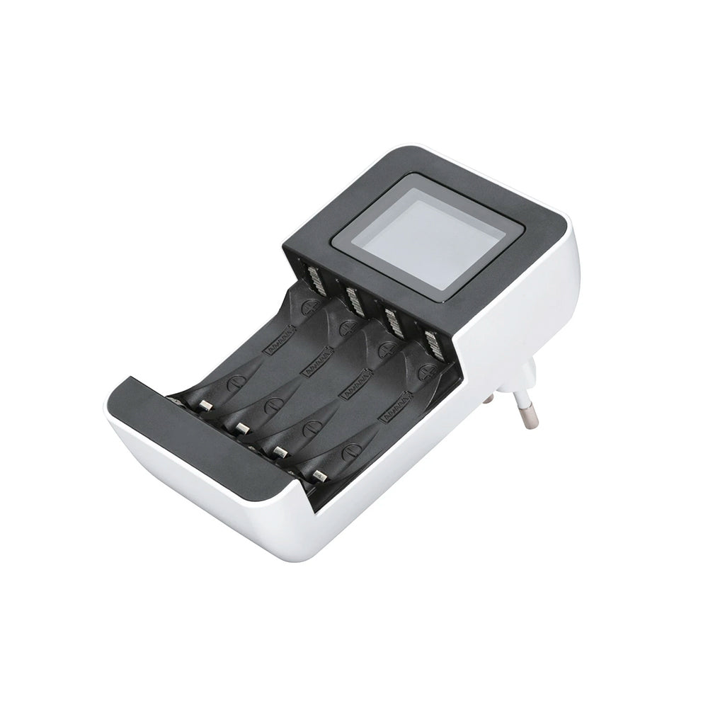 Carregador Pilhas AA e AAA 4 NiMH c/ LCD