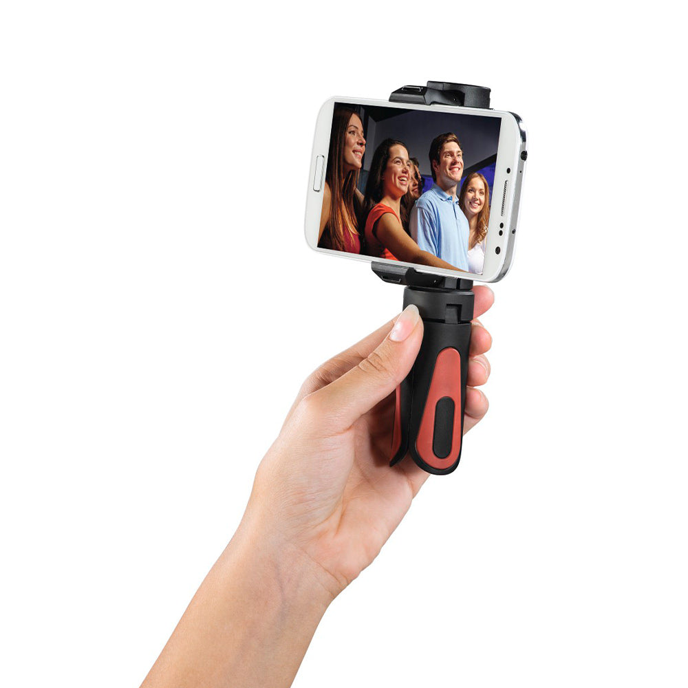 Tripé Smartphone Mini Preto/Vermelho