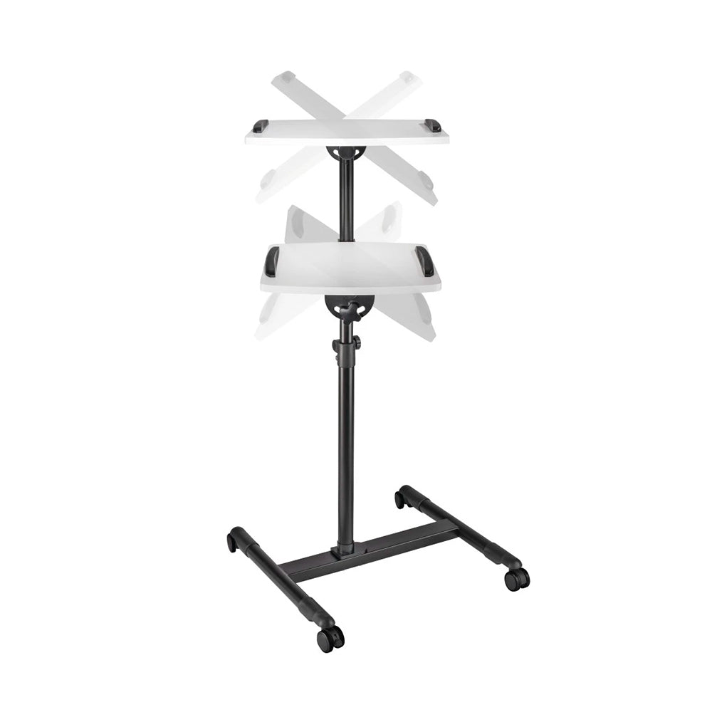Mesa Apoio Apresentação 42x50/40x35cm 2 Niveis c/Rodas