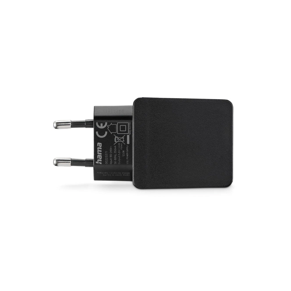 Carregador USB-A 2 Portas 12W Preto