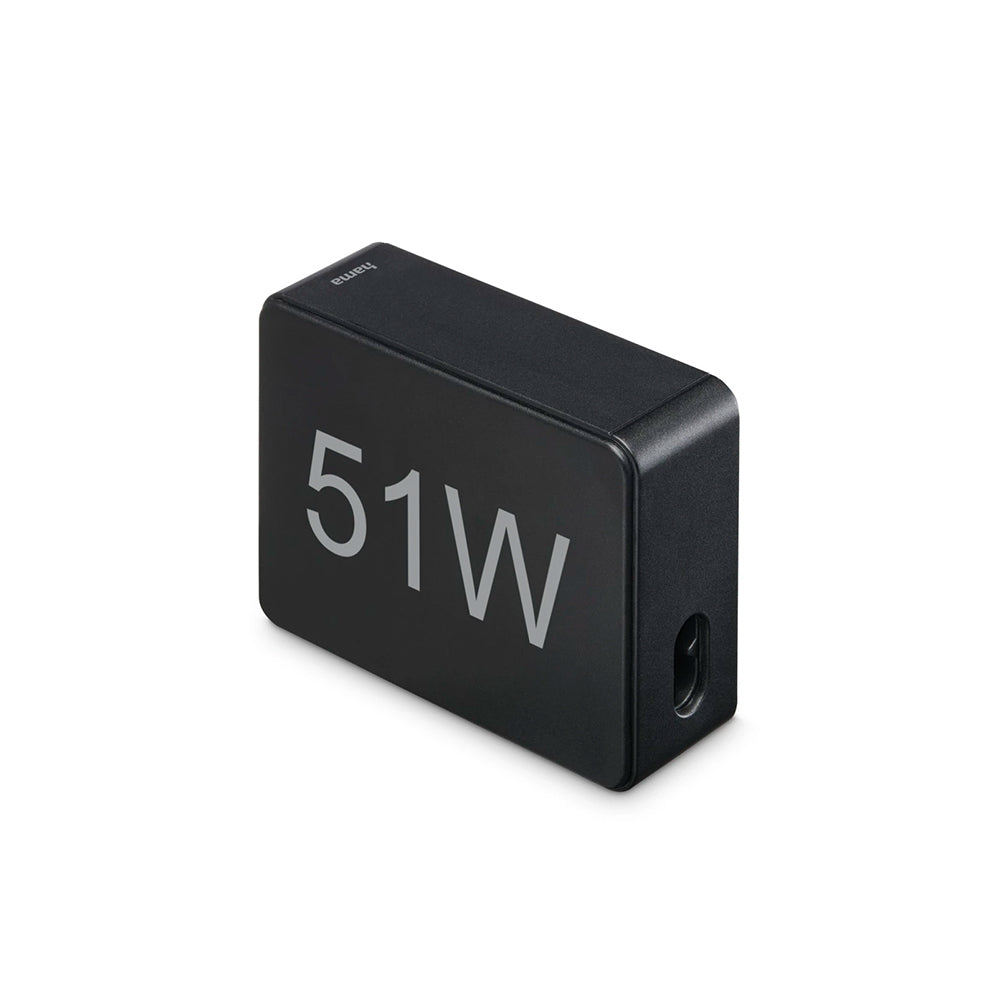 Carregador USB-C 1 Porta + USB-A 4 Portas 51W Rápido Preto