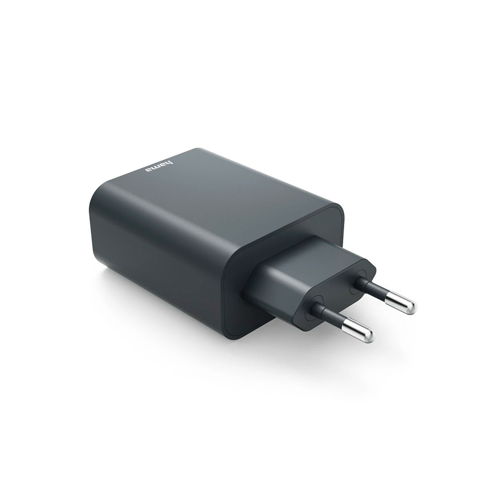 Carregador USB-A + USB-C PD 45W Rápido Cinza