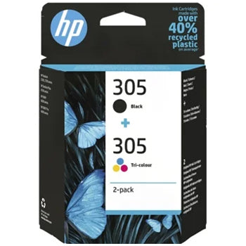 Pack Tinteiros HP 305 Preto/Cor 6ZD17A 120/100 Pág.