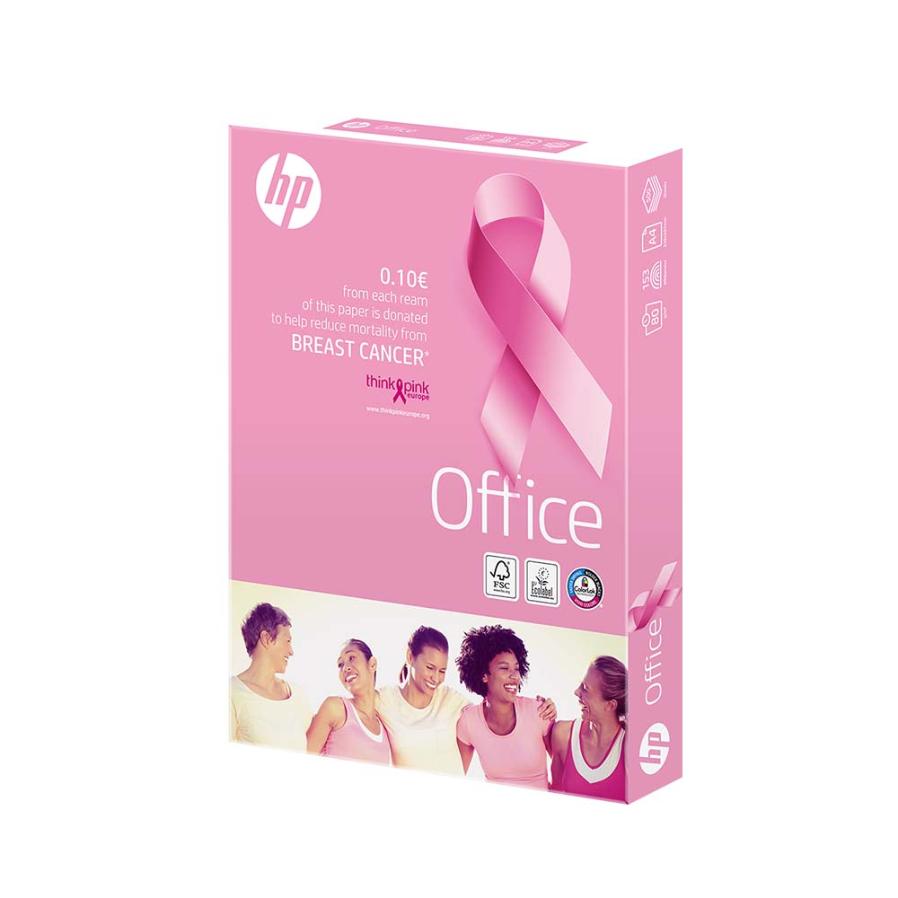 Papel 080gr Fotocopia A4 HP Office Pink Ream 5x500Fls