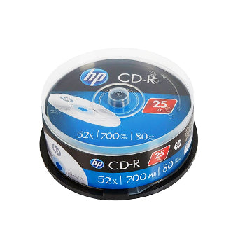 CD-R 700MB 52x HP Spindle 25un