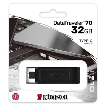 Pen Drive USB-C 32GB 3.2 DataTraveler 70 Preto