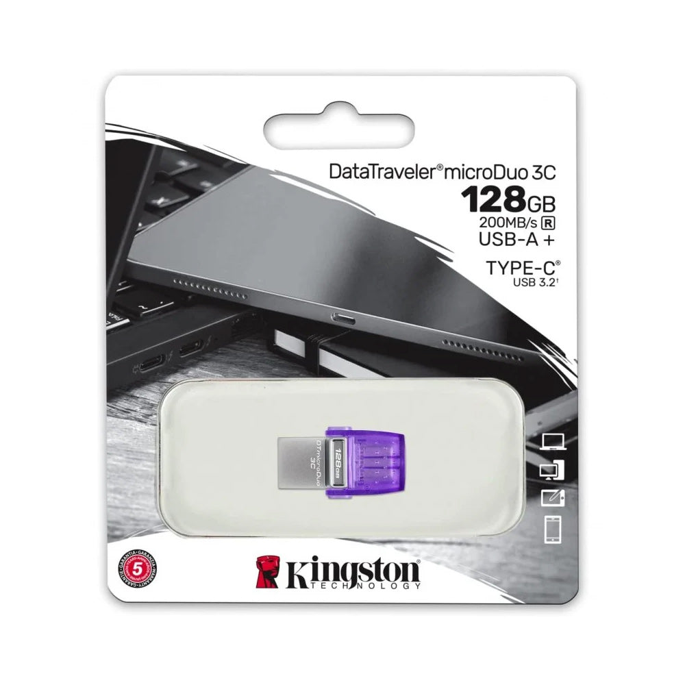Pen Drive 128GB USB-C+USB-A 3.2 Gen3 DataTraveler MicroDuo3