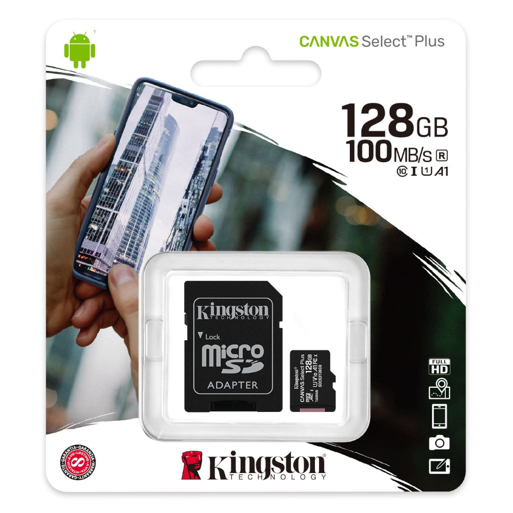 Cartão Memória micSDXC 128GB KINGSTON Canvas Select Plus
