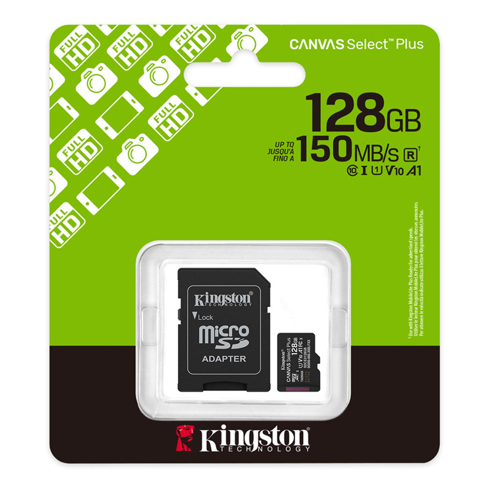 Cartão Memória micSDXC 128GB KINGSTON Canvas Select Plus