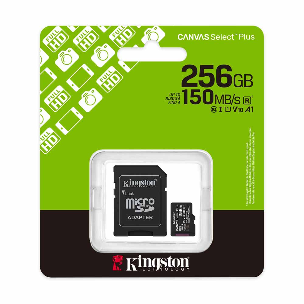 Cartão Memória micSDXC 256GB KINGSTON Canvas Select Plus