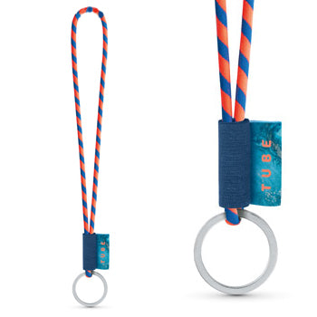 Fita Multiusos Pescoço Tube Long Laranja/Azul ø8x47cm