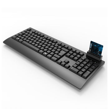 Teclado com Smart Card Reader Cartão Cidadão Preto