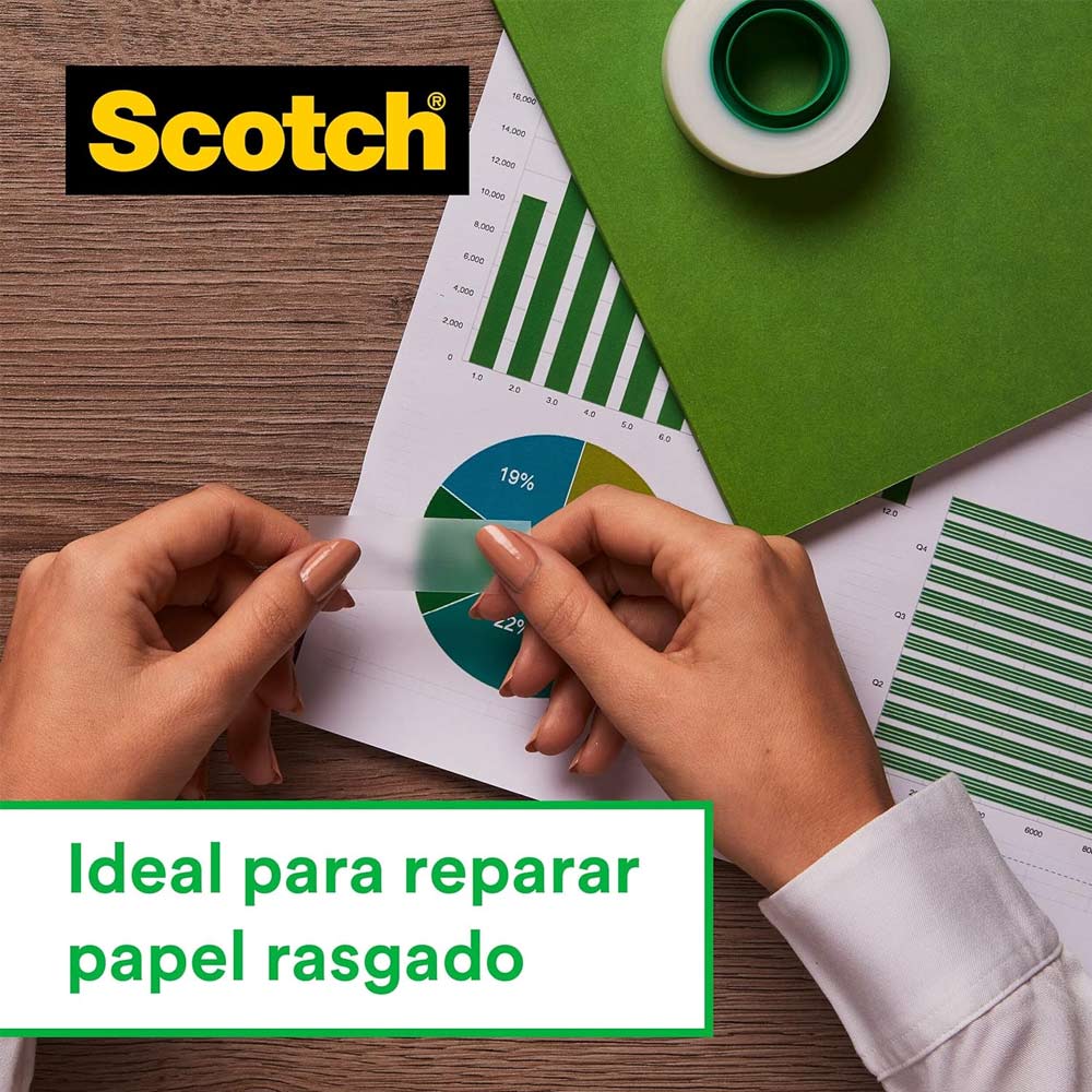 Fita Adesiva 19mmx33m Scotch Magic 810 Rolo 1un