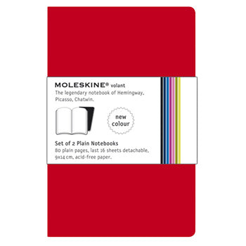 Volant de Bolso Pautado Moleskine Vermelho 2un