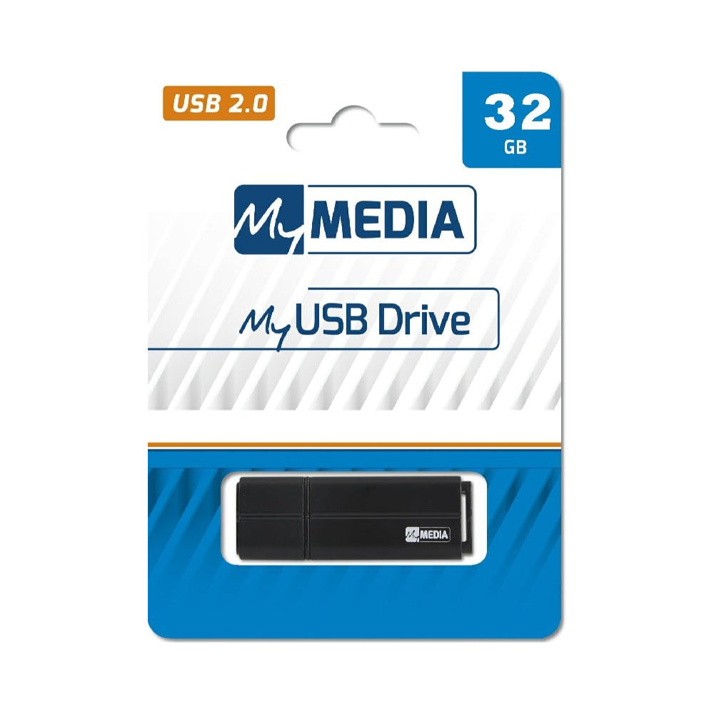 Pen Drive 32GB USB-A 2.0 MYMEDIA Preto