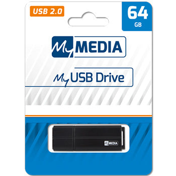 Pen Drive 64GB USB-A 2.0 MYMEDIA Preto