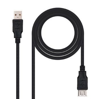 Cabo USB-A 2.0 Macho / Fêmea 1.8m Preto