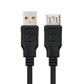 Cabo USB-A 2.0 Macho / Fêmea 3m Preto