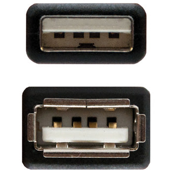 Cabo USB-A 2.0 Macho / Fêmea 3m Preto
